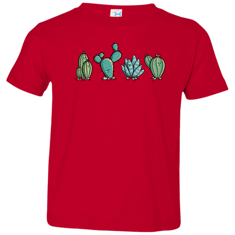 T-Shirts Red / 2T Kawaii Cute Cactus Plants Toddler Premium T-Shirt