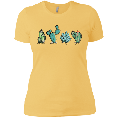T-Shirts Banana Cream/ / X-Small Kawaii Cute Cactus Plants Women's Premium T-Shirt