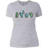 T-Shirts Heather Grey / X-Small Kawaii Cute Cactus Plants Women's Premium T-Shirt