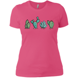 T-Shirts Hot Pink / X-Small Kawaii Cute Cactus Plants Women's Premium T-Shirt