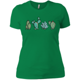 T-Shirts Kelly Green / X-Small Kawaii Cute Cactus Plants Women's Premium T-Shirt
