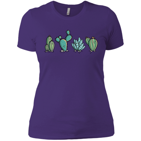 T-Shirts Purple Rush/ / X-Small Kawaii Cute Cactus Plants Women's Premium T-Shirt