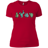 T-Shirts Red / X-Small Kawaii Cute Cactus Plants Women's Premium T-Shirt