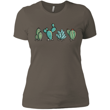 T-Shirts Warm Grey / X-Small Kawaii Cute Cactus Plants Women's Premium T-Shirt