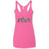 T-Shirts Vintage Pink / X-Small Kawaii Cute Cactus Plants Women's Triblend Racerback Tank
