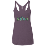 T-Shirts Vintage Purple / X-Small Kawaii Cute Cactus Plants Women's Triblend Racerback Tank