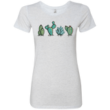 T-Shirts Heather White / S Kawaii Cute Cactus Plants Women's Triblend T-Shirt