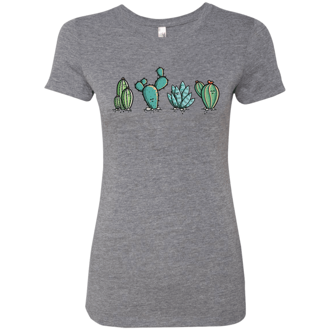 T-Shirts Premium Heather / S Kawaii Cute Cactus Plants Women's Triblend T-Shirt
