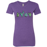 T-Shirts Purple Rush / S Kawaii Cute Cactus Plants Women's Triblend T-Shirt