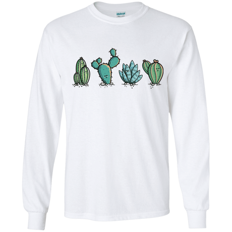 T-Shirts White / YS Kawaii Cute Cactus Plants Youth Long Sleeve T-Shirt
