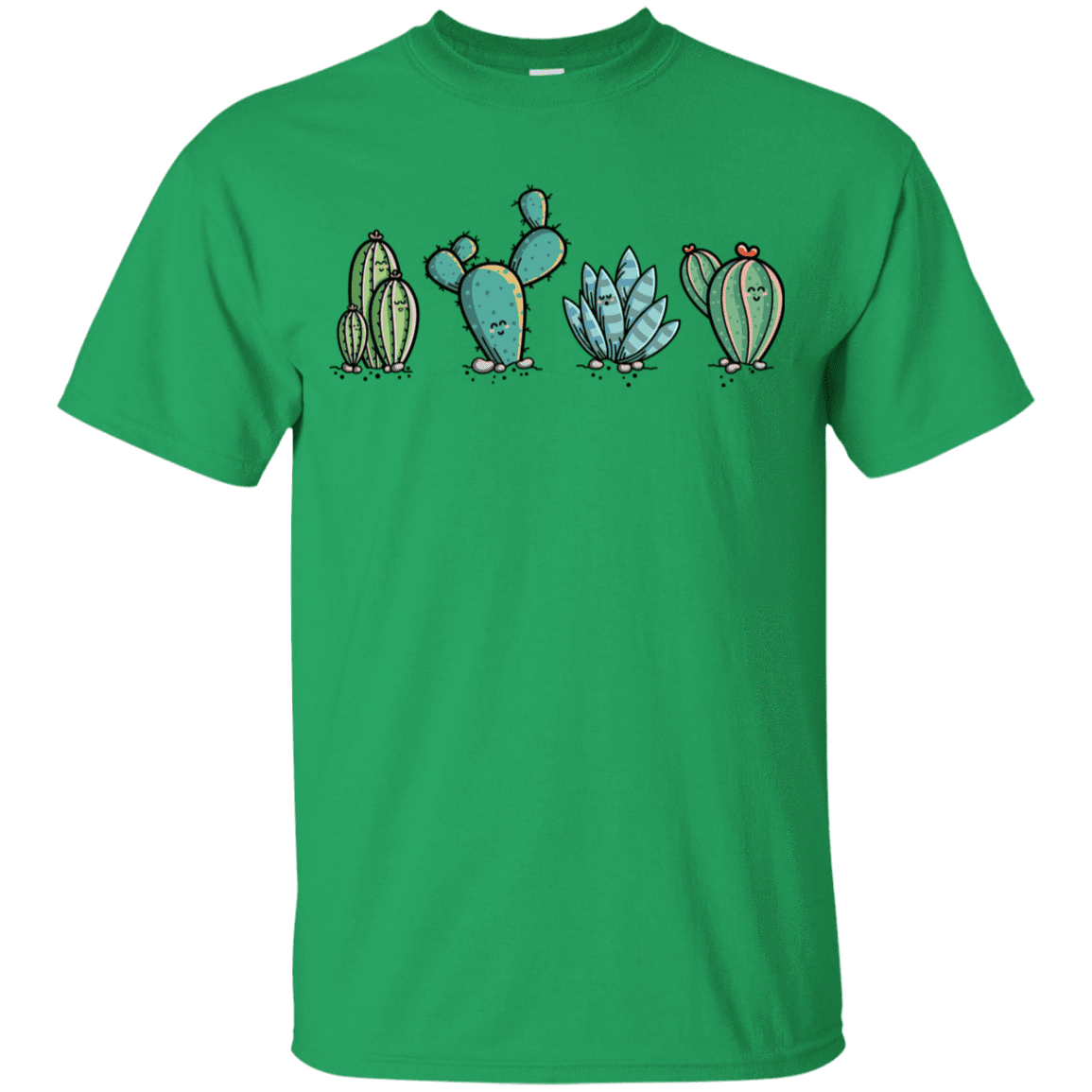 T-Shirts Irish Green / YXS Kawaii Cute Cactus Plants Youth T-Shirt