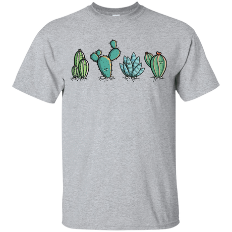 T-Shirts Sport Grey / YXS Kawaii Cute Cactus Plants Youth T-Shirt