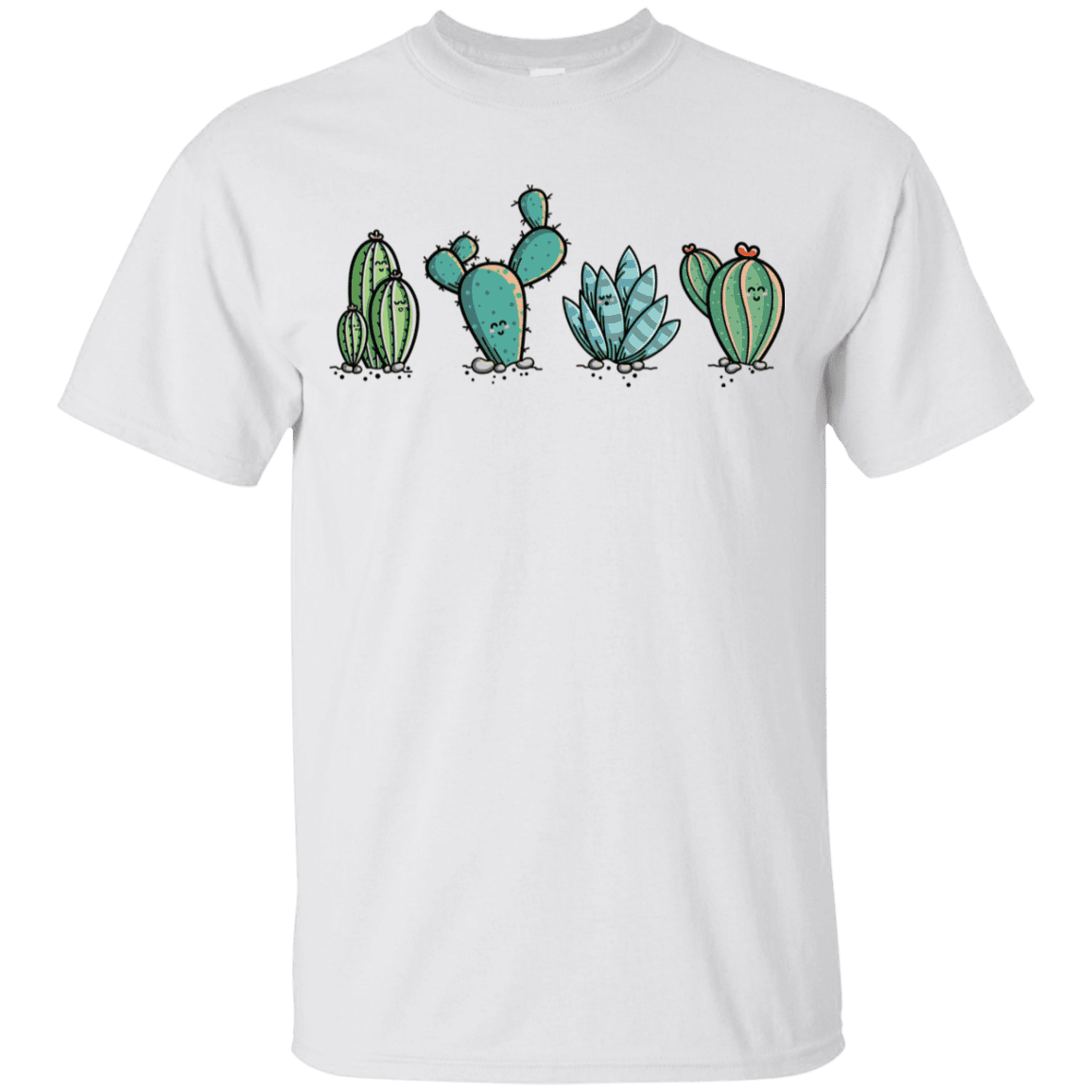 T-Shirts White / YXS Kawaii Cute Cactus Plants Youth T-Shirt