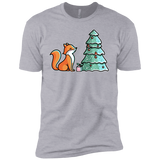 T-Shirts Heather Grey / YXS Kawaii Cute Christmas Fox Boys Premium T-Shirt
