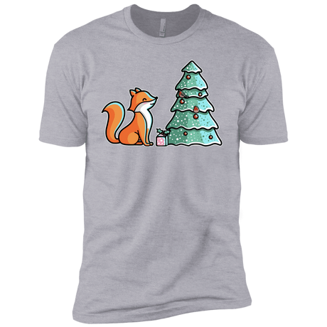 T-Shirts Heather Grey / YXS Kawaii Cute Christmas Fox Boys Premium T-Shirt