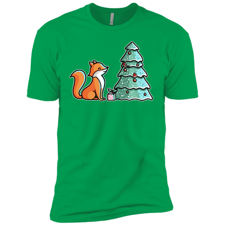 T-Shirts Kelly Green / YXS Kawaii Cute Christmas Fox Boys Premium T-Shirt