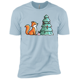 T-Shirts Light Blue / YXS Kawaii Cute Christmas Fox Boys Premium T-Shirt