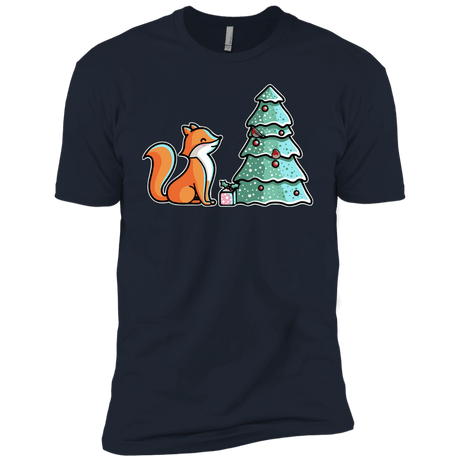 T-Shirts Midnight Navy / YXS Kawaii Cute Christmas Fox Boys Premium T-Shirt