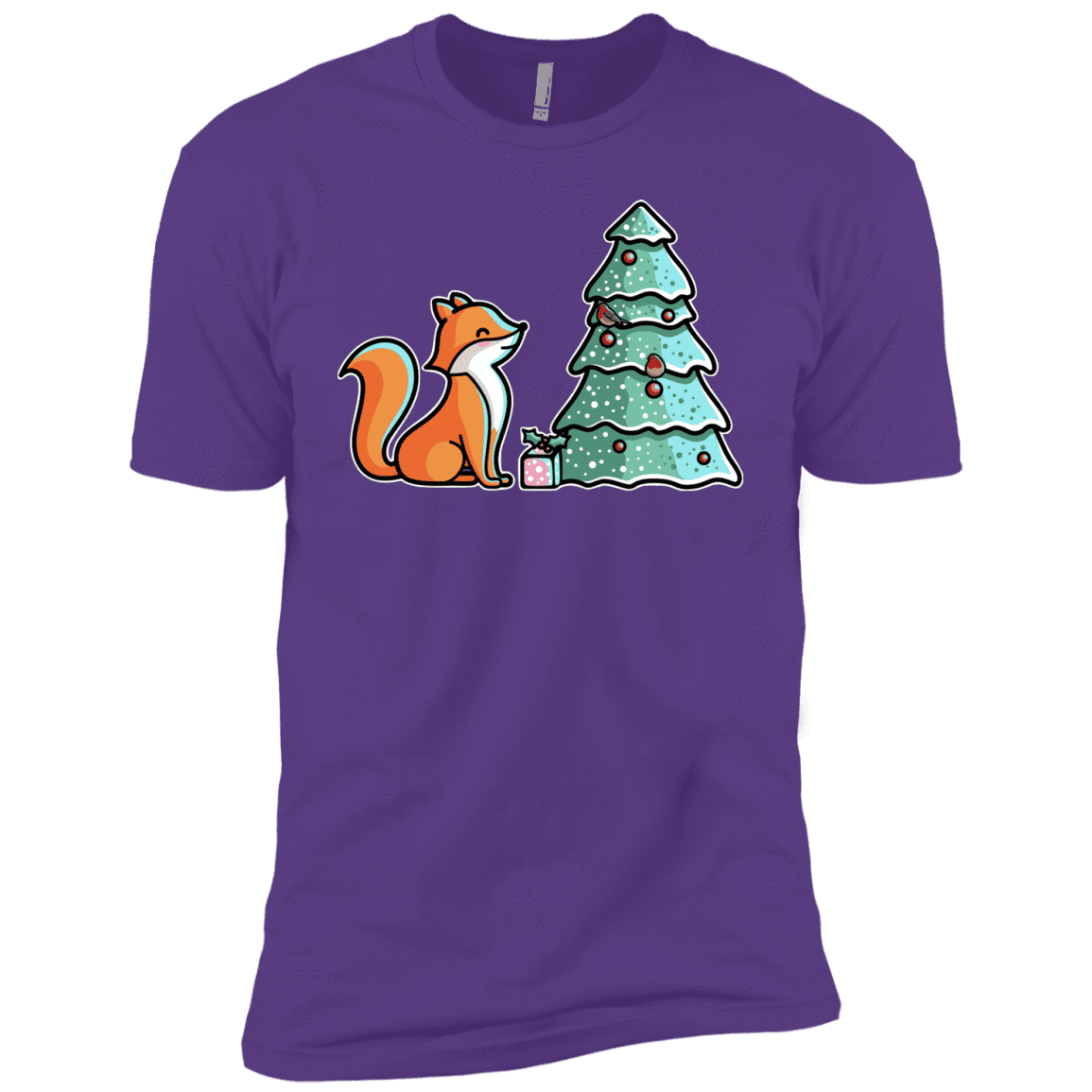 T-Shirts Purple Rush / YXS Kawaii Cute Christmas Fox Boys Premium T-Shirt