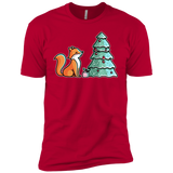 T-Shirts Red / YXS Kawaii Cute Christmas Fox Boys Premium T-Shirt