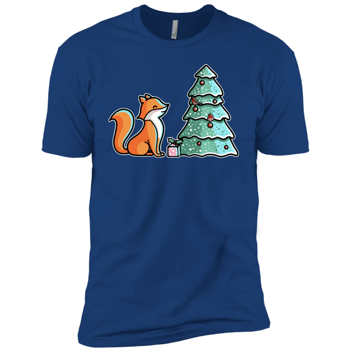 T-Shirts Royal / YXS Kawaii Cute Christmas Fox Boys Premium T-Shirt