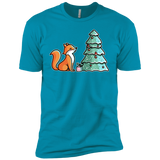 T-Shirts Turquoise / YXS Kawaii Cute Christmas Fox Boys Premium T-Shirt