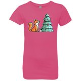 T-Shirts Hot Pink / YXS Kawaii Cute Christmas Fox Girls Premium T-Shirt