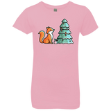 T-Shirts Light Pink / YXS Kawaii Cute Christmas Fox Girls Premium T-Shirt
