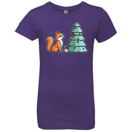 T-Shirts Purple Rush / YXS Kawaii Cute Christmas Fox Girls Premium T-Shirt