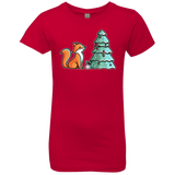 T-Shirts Red / YXS Kawaii Cute Christmas Fox Girls Premium T-Shirt
