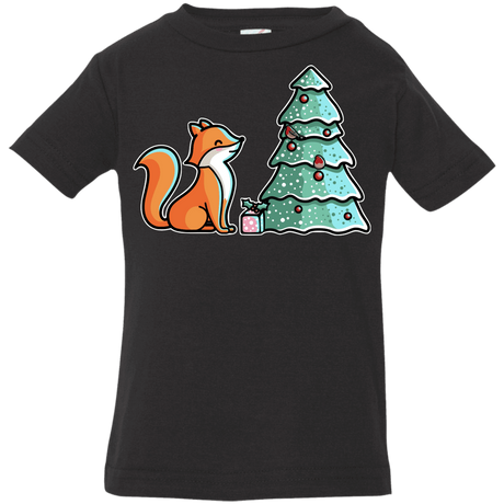 T-Shirts Black / 6 Months Kawaii Cute Christmas Fox Infant Premium T-Shirt
