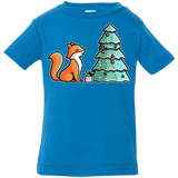 T-Shirts Cobalt / 6 Months Kawaii Cute Christmas Fox Infant Premium T-Shirt