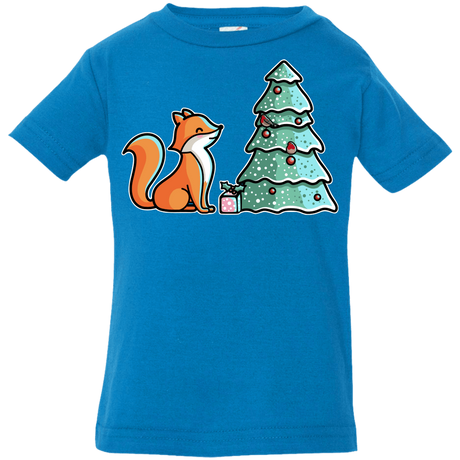 T-Shirts Cobalt / 6 Months Kawaii Cute Christmas Fox Infant Premium T-Shirt