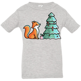 T-Shirts Heather Grey / 6 Months Kawaii Cute Christmas Fox Infant Premium T-Shirt