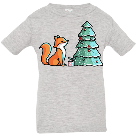 T-Shirts Heather Grey / 6 Months Kawaii Cute Christmas Fox Infant Premium T-Shirt