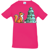 T-Shirts Hot Pink / 6 Months Kawaii Cute Christmas Fox Infant Premium T-Shirt