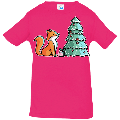 T-Shirts Hot Pink / 6 Months Kawaii Cute Christmas Fox Infant Premium T-Shirt