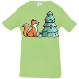 T-Shirts Key Lime / 6 Months Kawaii Cute Christmas Fox Infant Premium T-Shirt