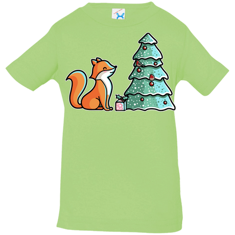 T-Shirts Key Lime / 6 Months Kawaii Cute Christmas Fox Infant Premium T-Shirt