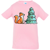 T-Shirts Pink / 6 Months Kawaii Cute Christmas Fox Infant Premium T-Shirt