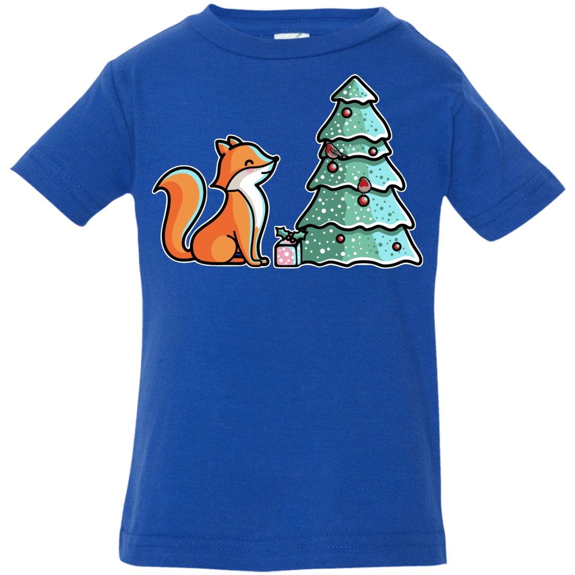 T-Shirts Royal / 6 Months Kawaii Cute Christmas Fox Infant Premium T-Shirt