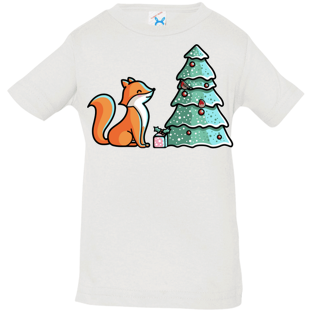 T-Shirts White / 6 Months Kawaii Cute Christmas Fox Infant Premium T-Shirt