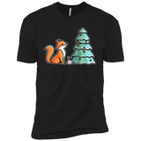 T-Shirts Black / X-Small Kawaii Cute Christmas Fox Men's Premium T-Shirt