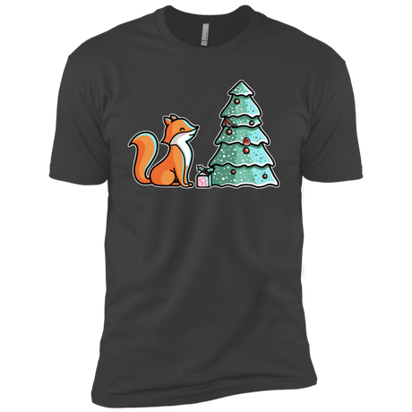 T-Shirts Heavy Metal / X-Small Kawaii Cute Christmas Fox Men's Premium T-Shirt