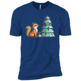 T-Shirts Royal / X-Small Kawaii Cute Christmas Fox Men's Premium T-Shirt