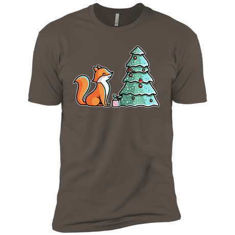 T-Shirts Warm Grey / X-Small Kawaii Cute Christmas Fox Men's Premium T-Shirt