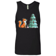 T-Shirts Black / S Kawaii Cute Christmas Fox Men's Premium Tank Top