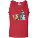 T-Shirts Red / S Kawaii Cute Christmas Fox Men's Tank Top
