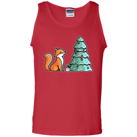 T-Shirts Red / S Kawaii Cute Christmas Fox Men's Tank Top