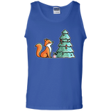 T-Shirts Royal / S Kawaii Cute Christmas Fox Men's Tank Top